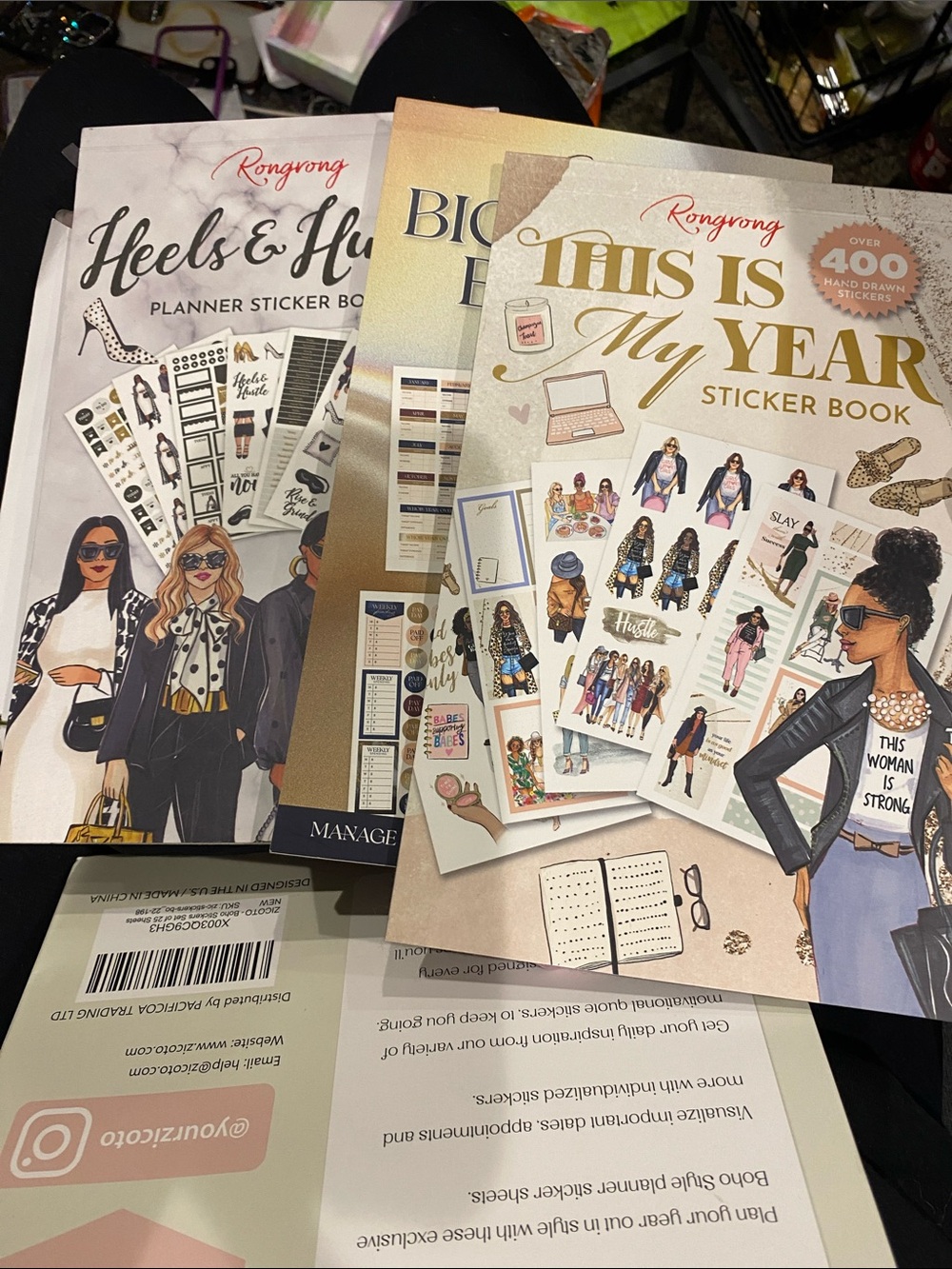 Rongrong 'This Is My Year' Sticker Book - Neutral & Gold Accents LARGE BUNDLE